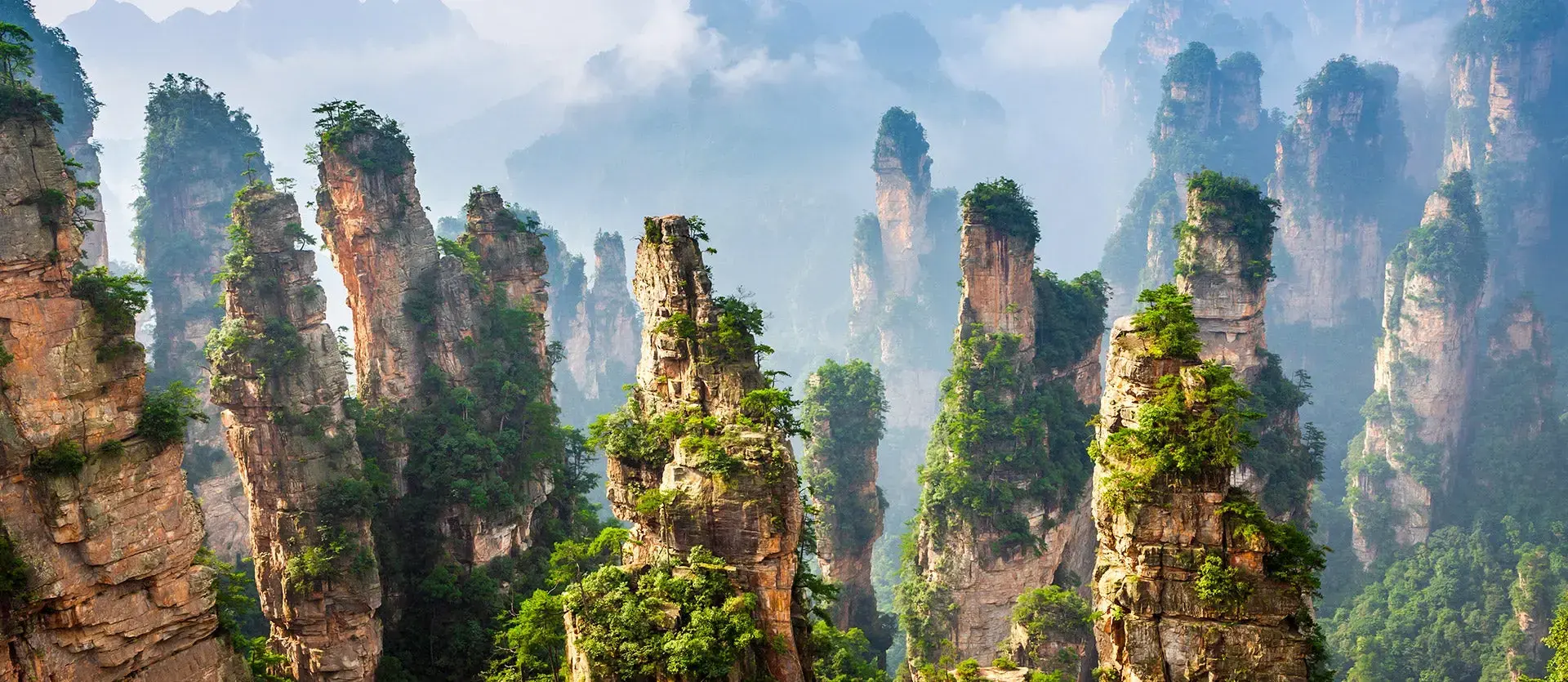 Iconos de China & montañas de Avatar